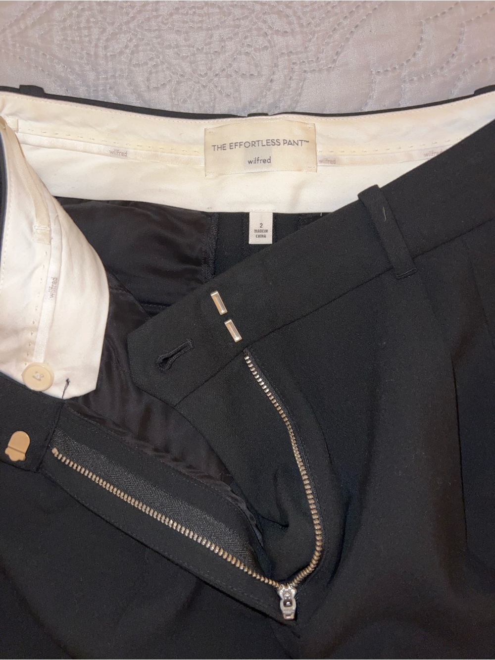 Wilfred Black High-Waist Wide-Leg Trousers (Tall) - Picture 2 of 5